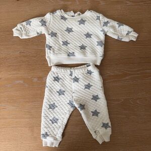Koala Kids Cream and Gray Star Outfit